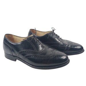 Men's Bostonian Leather Wingtip Dress Shoes 9 EEE Black Made in USA